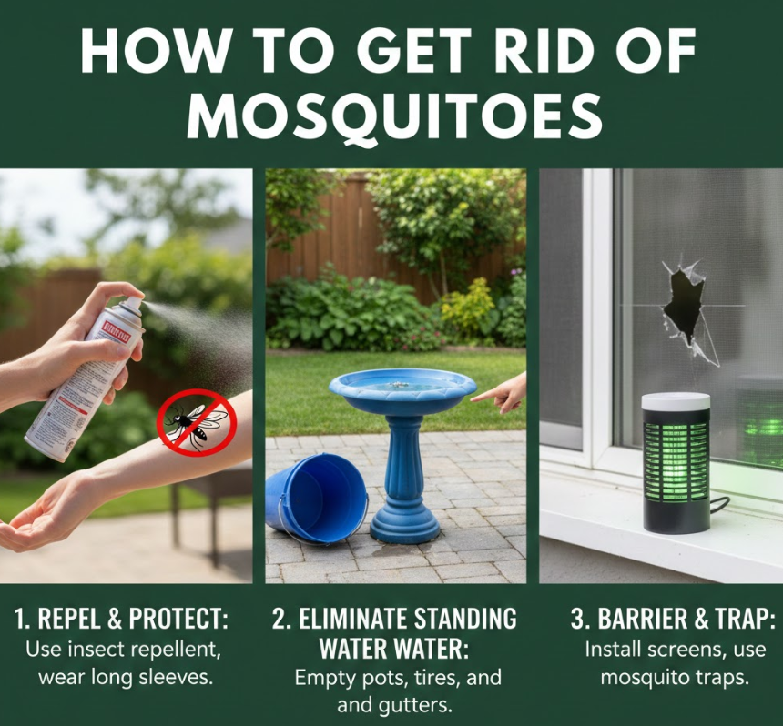 how to get rid of mosquitoes​